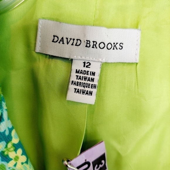 Vintage David Brooks Floral Blazer lined size 12 - Picture 4 of 14